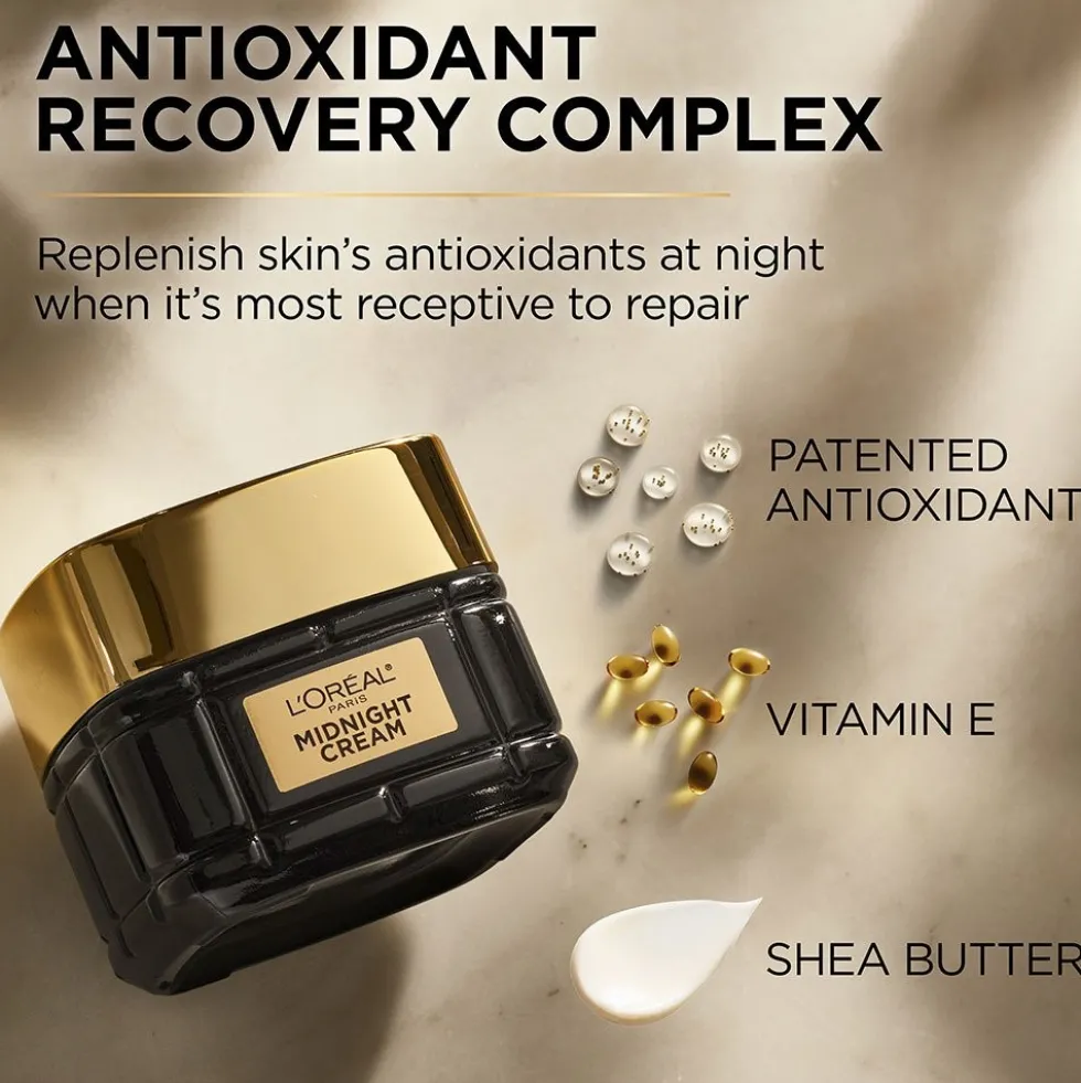Cell Renewal Midnight Cream Anti-Aging Night Moisturizer with Antioxidants, Fragrance Free