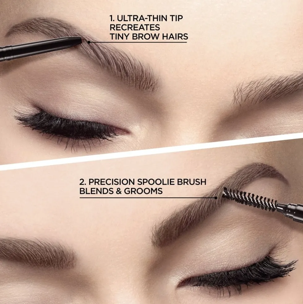 Definer Mechanical Waterproof Ultra-Fine Tip Eyebrow Pencil with Spoolie Brush