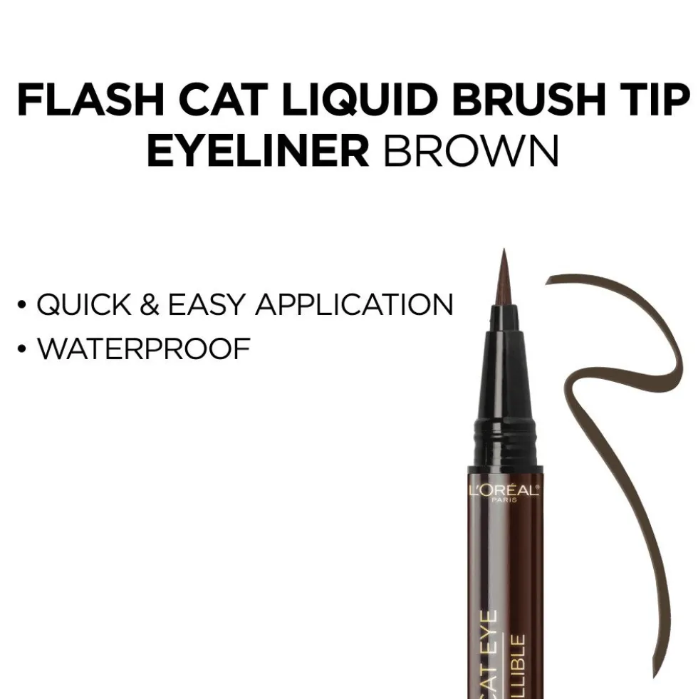 Flash Cat Eye Waterproof Brush Tip Liquid Eyeliner