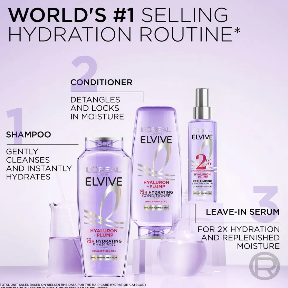 Hyaluron + Plump Hydrating Shampoo with Hyaluronic Acid for Dry Hair