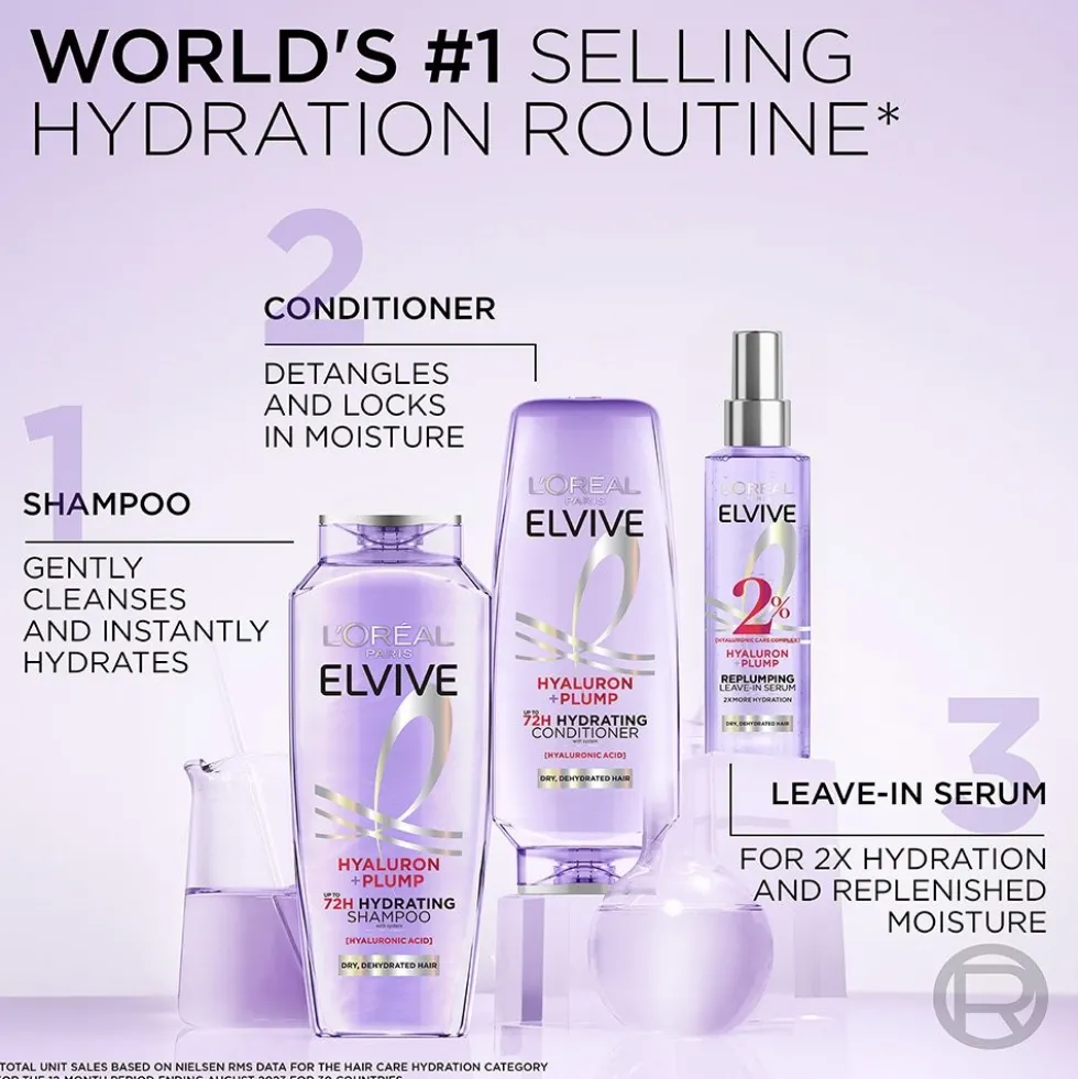 Hyaluron + Plump Hydrating Shampoo with Hyaluronic Acid for Dry Hair