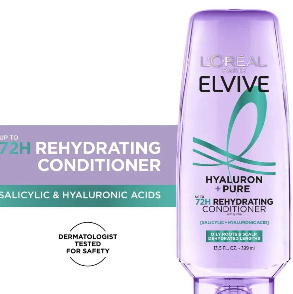 Hyaluron + Pure 72H Rehydrating Conditioner, Oily Hair