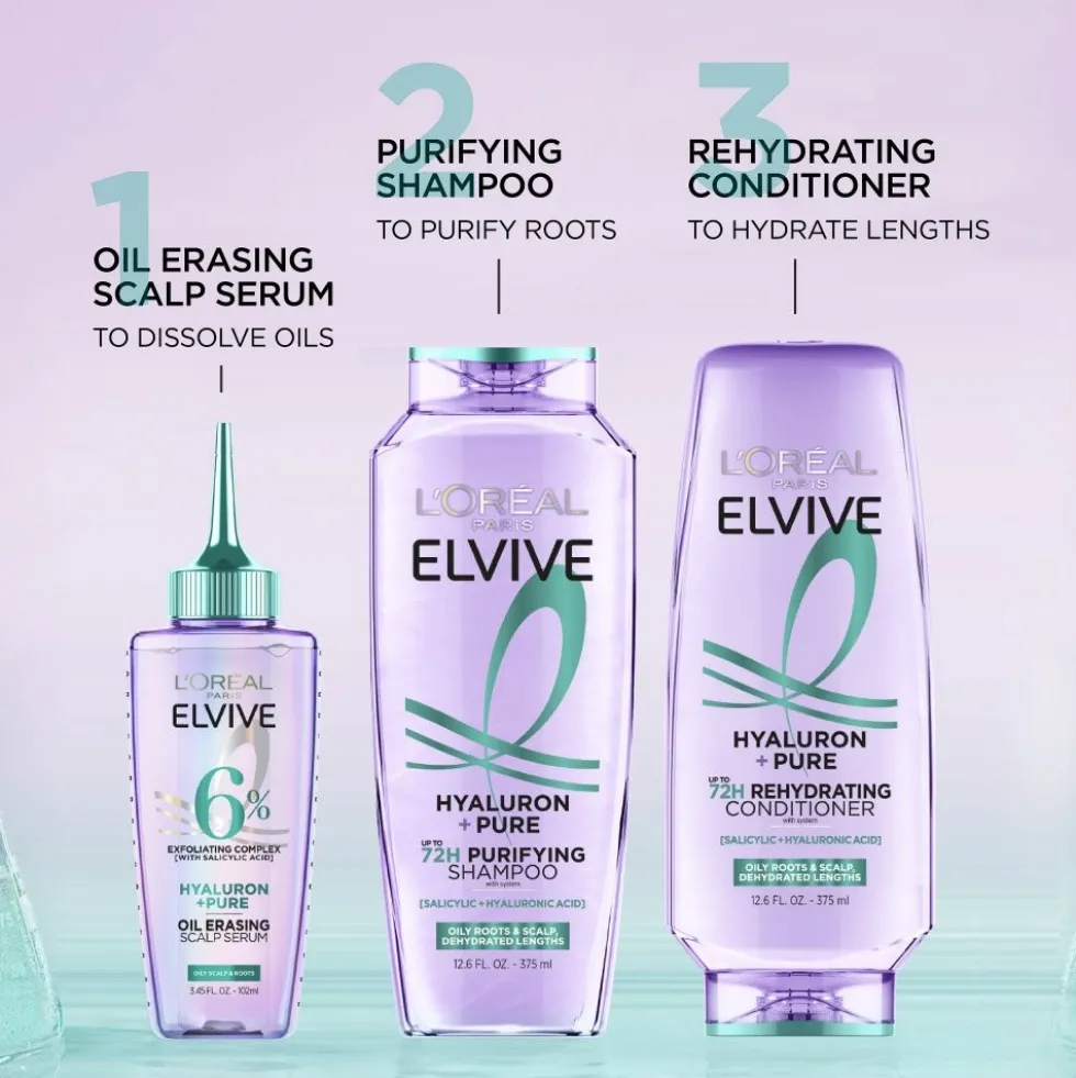 Hyaluron + Pure 72H Rehydrating Conditioner, Oily Hair