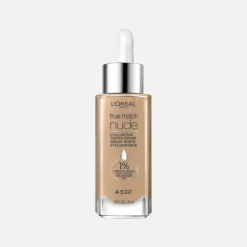 Nude Hyaluronic Tinted Serum Foundation with 1% Hyaluronic Acid, Lightweight Coverage For Dry Skin
