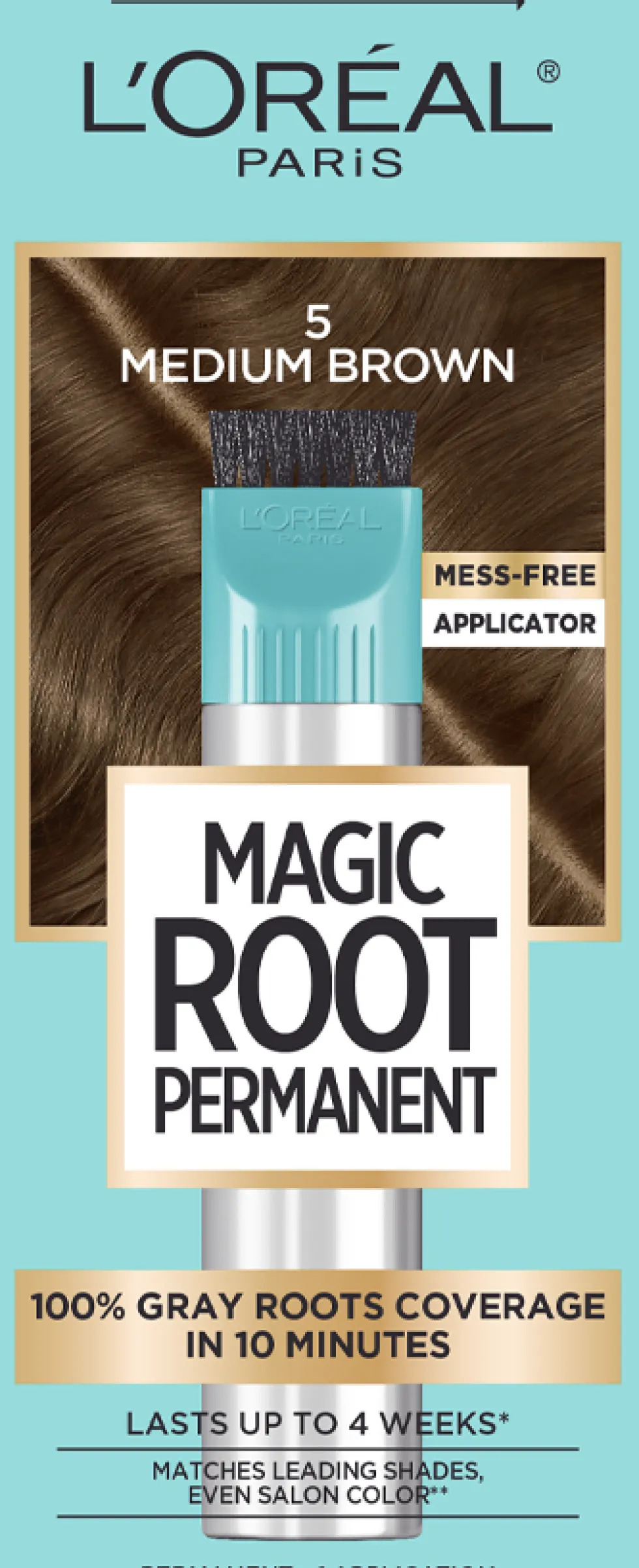 Permanent 10-Minute Root Coloring Kit for 100% Gray Hair Coverage