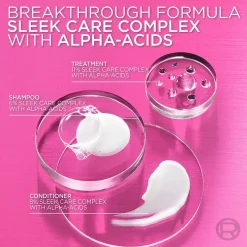 Sulfate Free Iron Sleek Smoothing Shampoo for Frizzy Hair