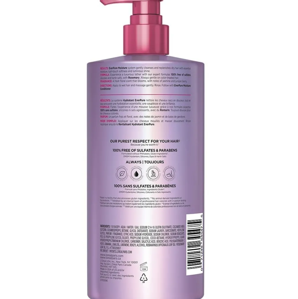 Sulfate Free Moisture Shampoo for Hydrating Dry Hair