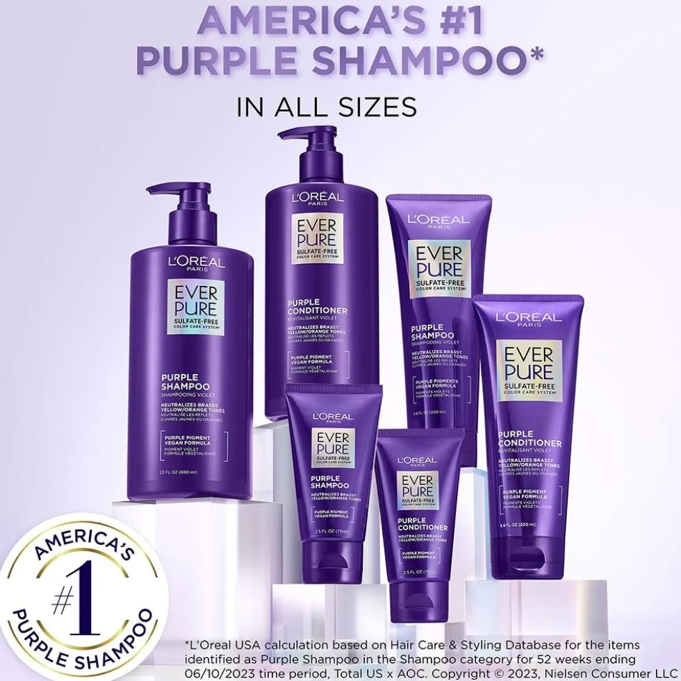Sulfate Free Purple Shampoo for Toning Blonde or Bleached Hair